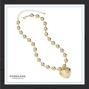 Park Lane Gold Beaded Heart Necklace dolly